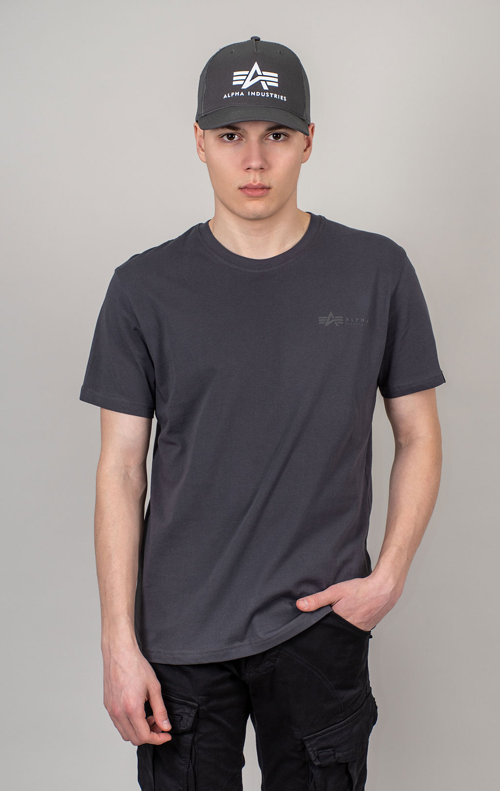 Футболка ALPHA INDUSTRIES AIR FORCE T vintage grey 