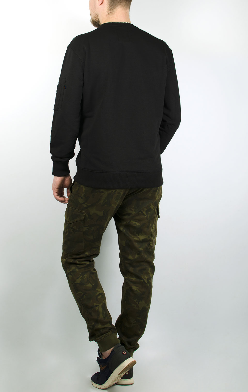 Свитшот ALPHA INDUSTRIES CAMO PRINT black/black 