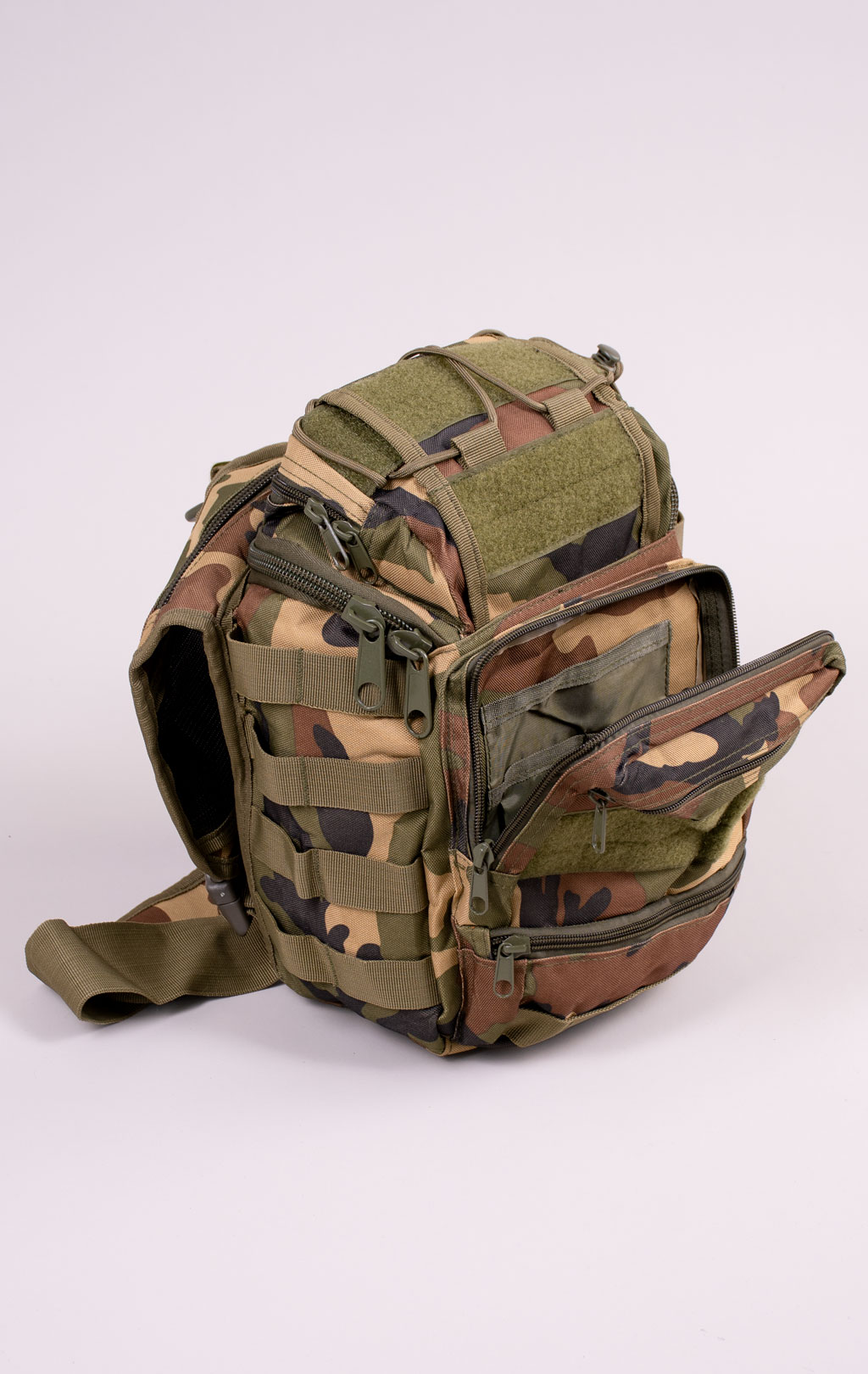 Сумка через плечо тактическая Hausheng SLING MOLLE 25x15x30 camo woodland PK-402 