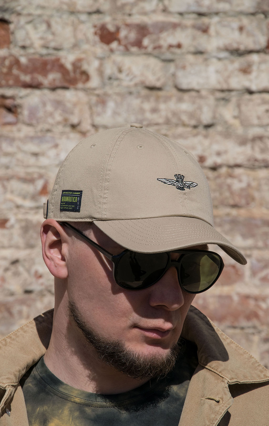 Бейсболка AERONAUTICA MILITARE SS 22/CN khaki (HA 1097) 