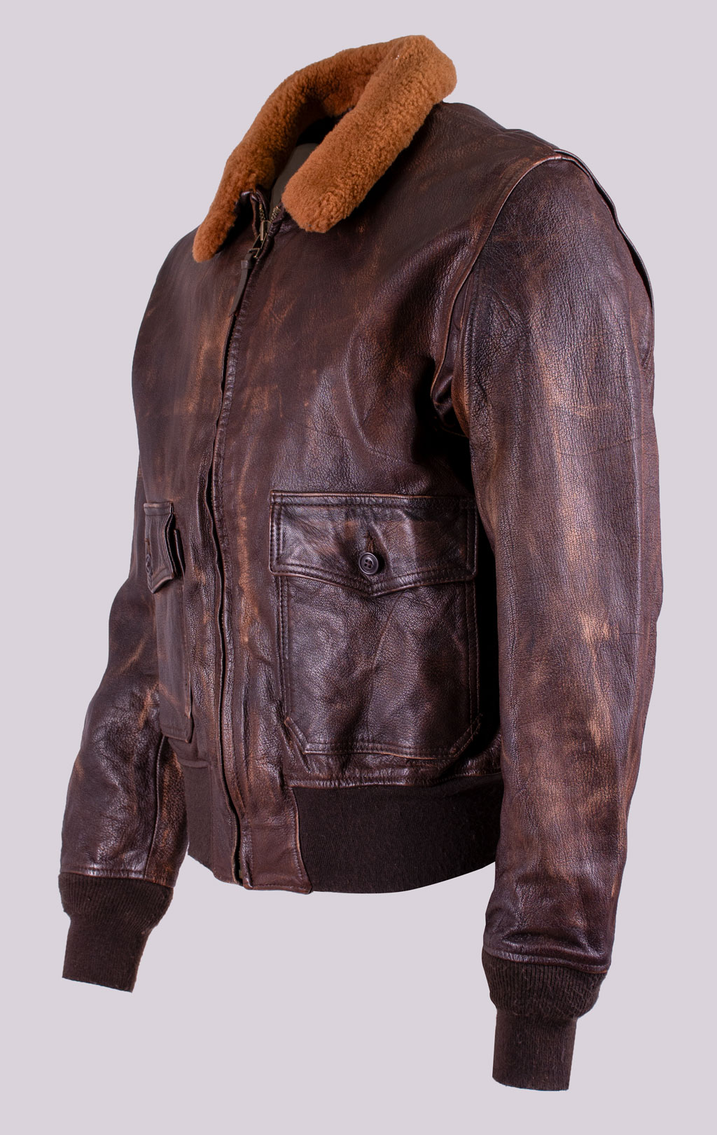 Куртка-пилот COCKPIT G-1 VINTAGE CPT HELLCAT кожа brown (Z21P007) 