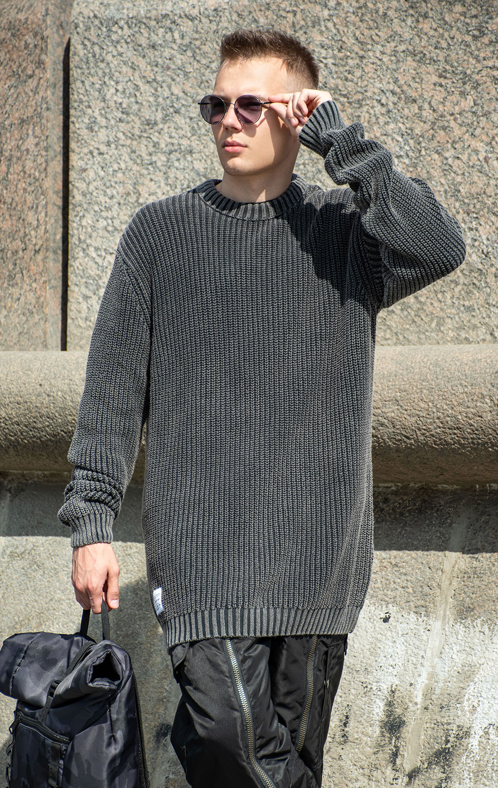 Свитер ALPHA INDUSTRIES ACID PULLOVER black 