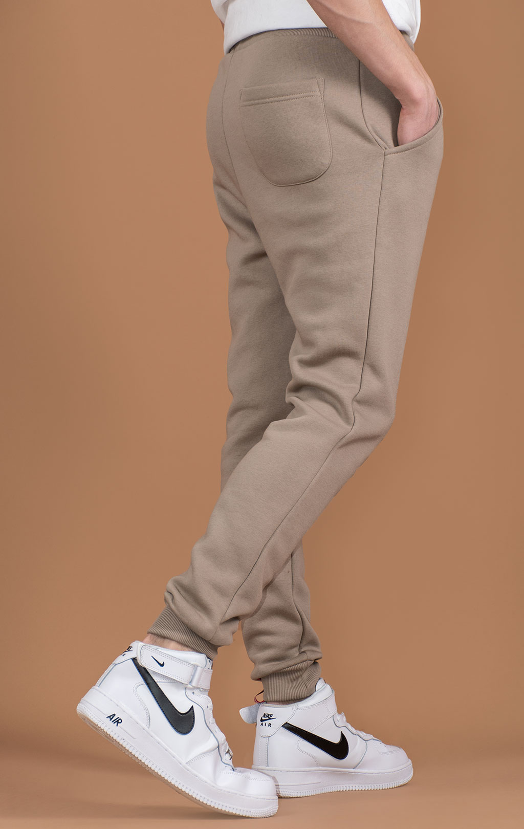 Брюки спортивные джоггеры ALPHA INDUSTRIES BASIC JOGGER SMALL LOGO vintage sand 