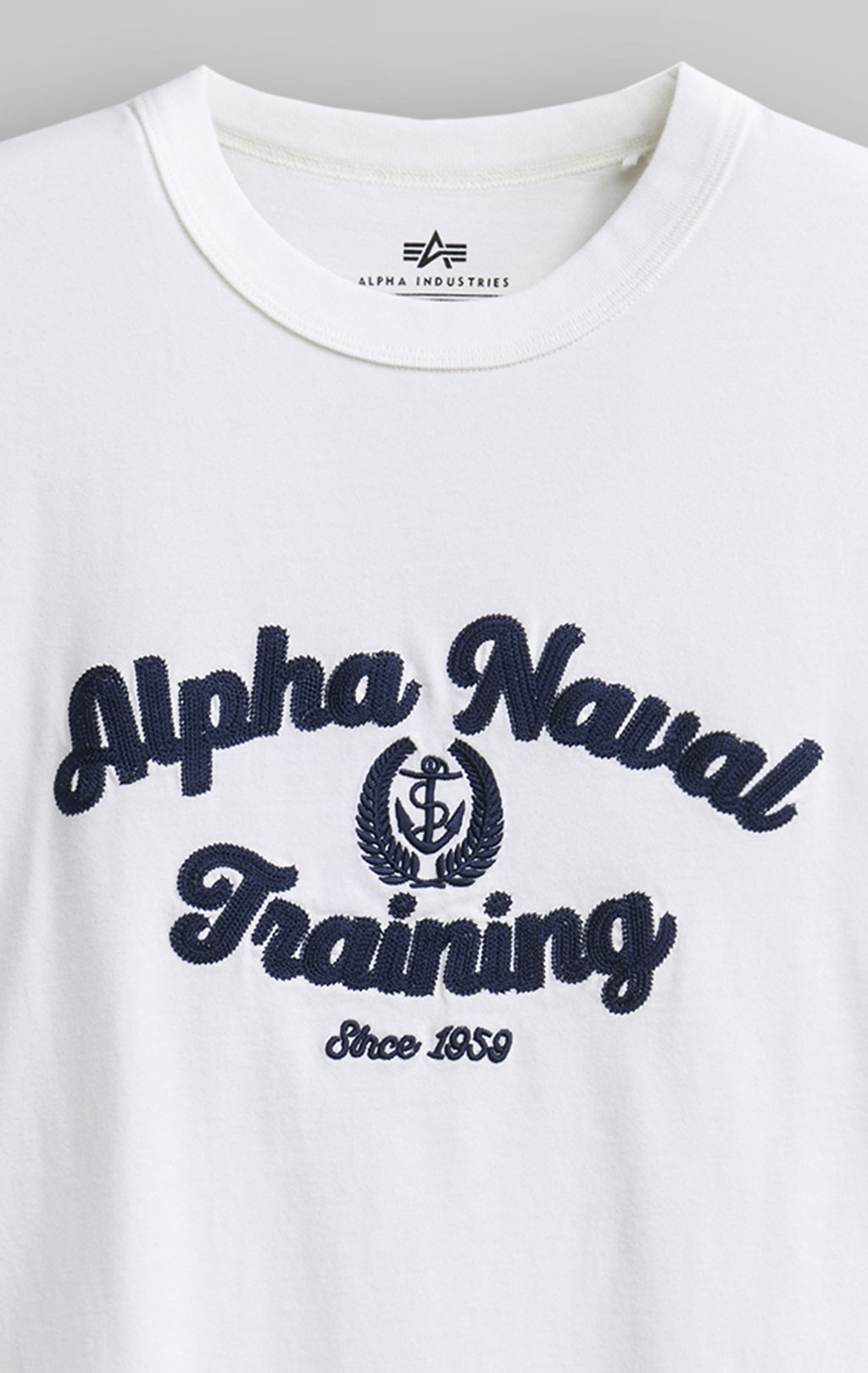 Футболка ALPHA INDUSTRIES ALPHA NAVAL TRAINING TEE SS 24 white 