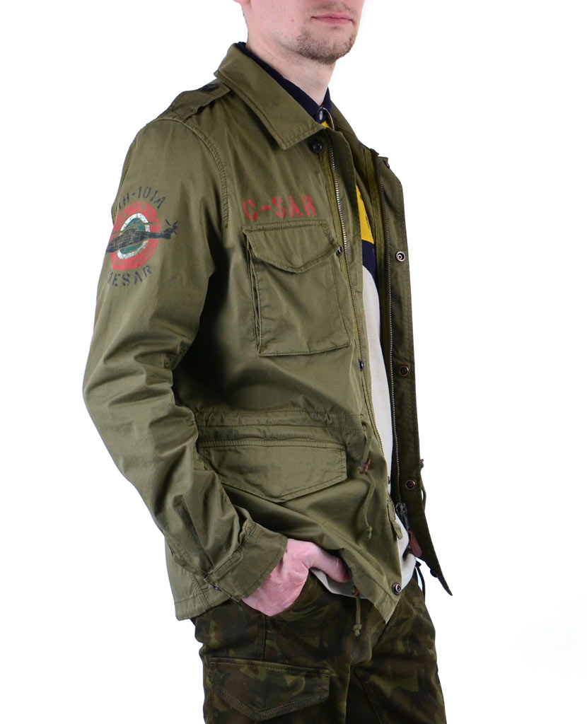 Ветровка AERONAUTICA MILITARE FIELD JACKET M-65 green military (AB 1663) 