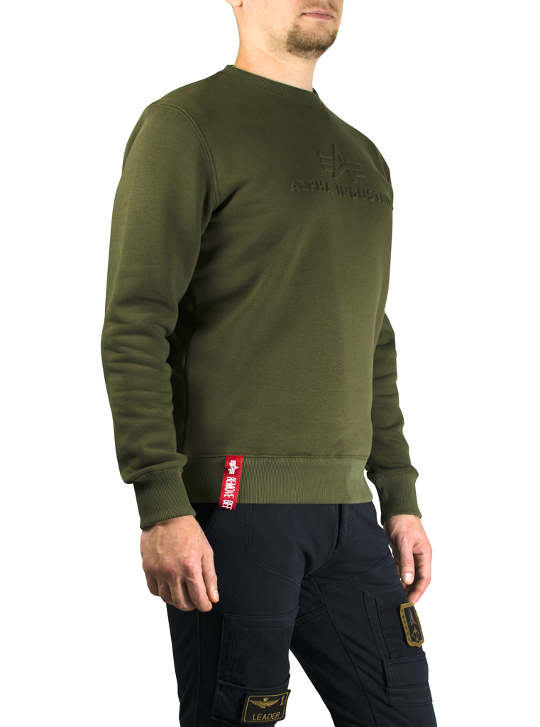 Свитшот ALPHA INDUSTRIES 3D dark green 