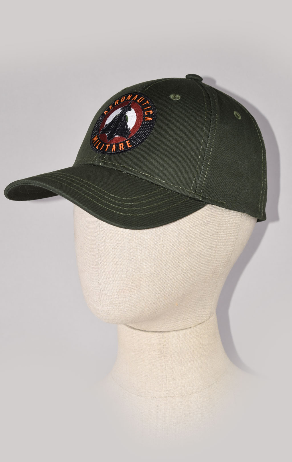 Бейсболка AERONAUTICA MILITARE SS 22/CN verde militare (HA 1108)