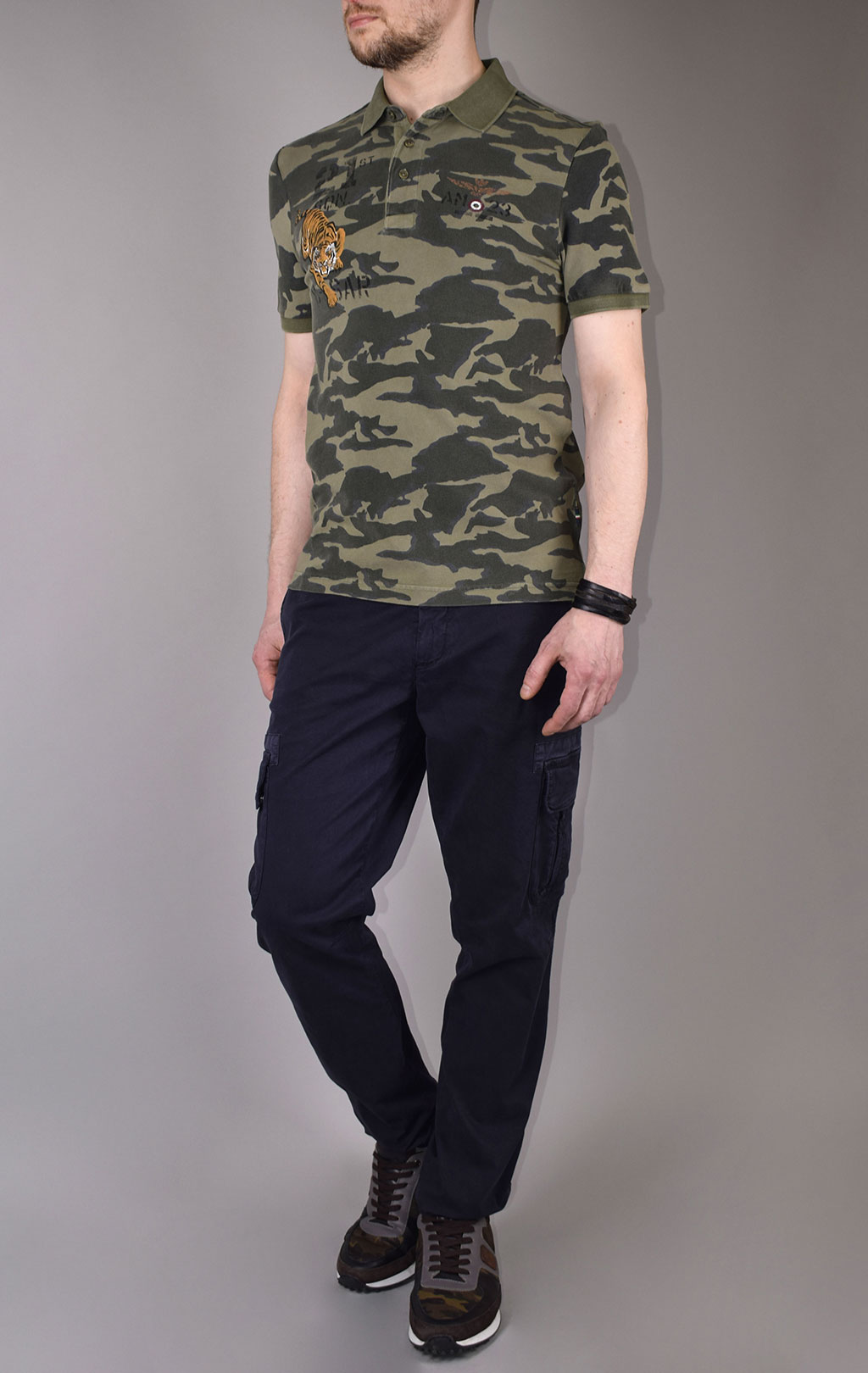 Футболка-поло AERONAUTICA MILITARE SS 20/IN camouflage AM23 (PO 1452) 