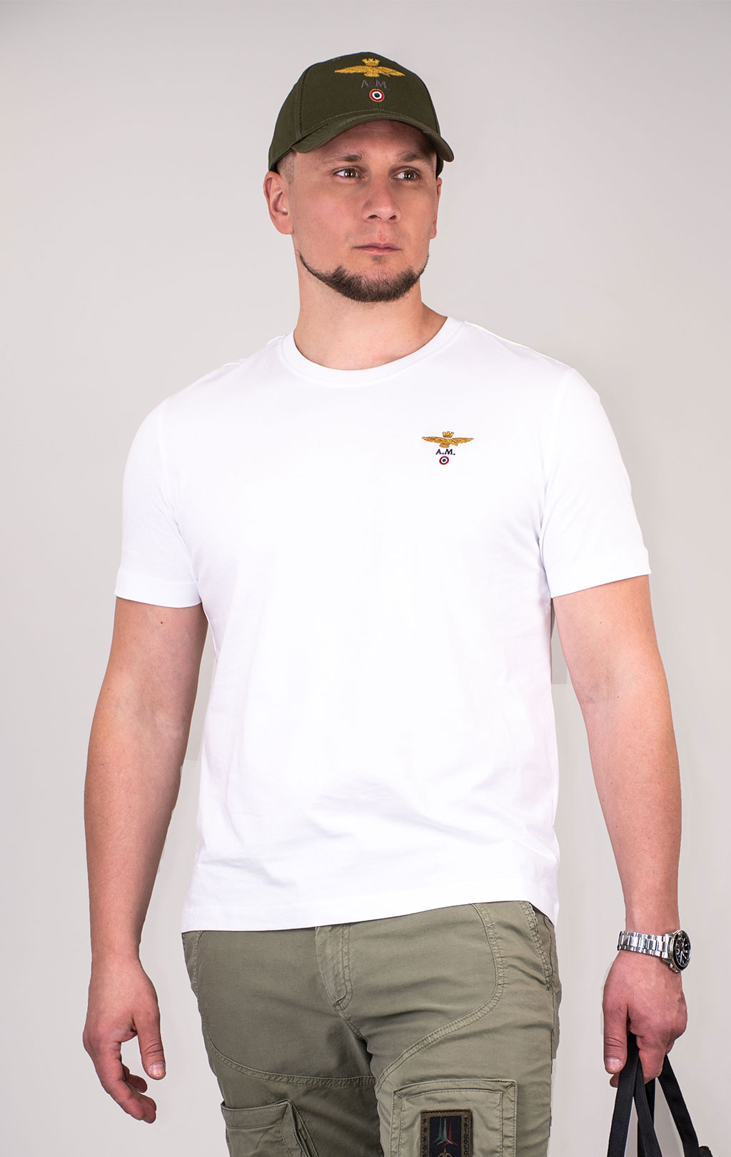 Футболка AERONAUTICA MILITARE SS 24/TR off white (TS 1580) 