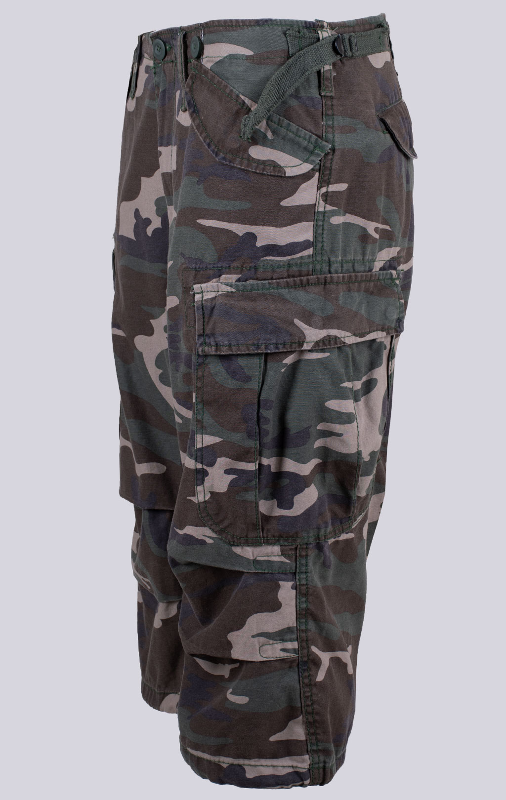 Шорты карго удлинённые Surplus ENGINEER 3/4 VINTAGE camo woodland 