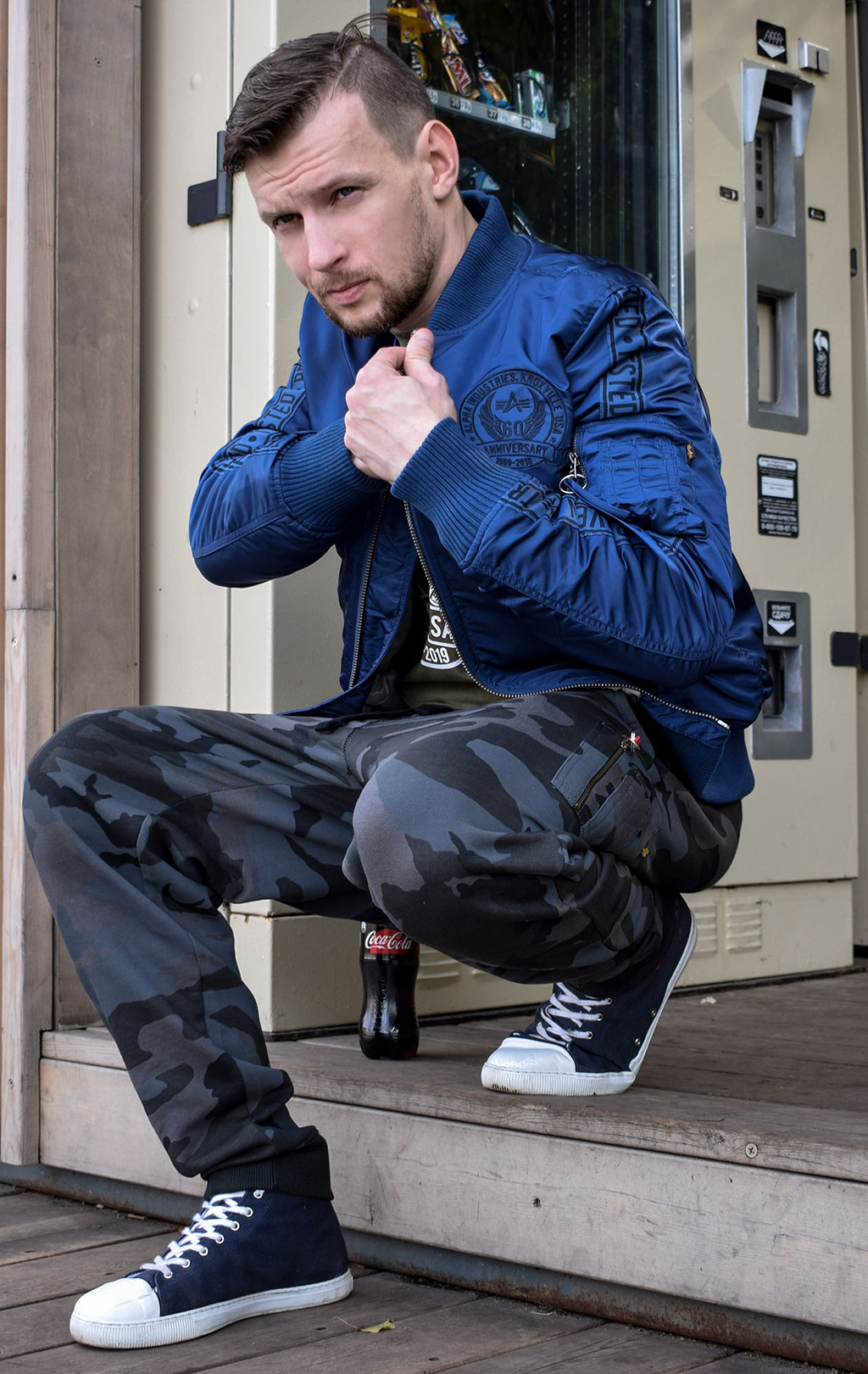 Бомбер ALPHA INDUSTRIES 60TH ANNIVERSARY MA-1 new navy 