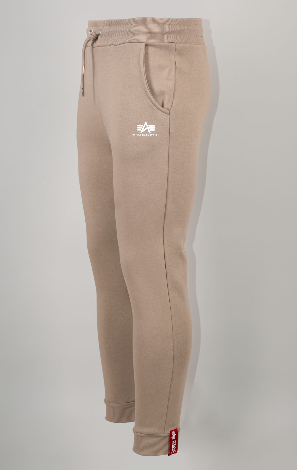 Брюки спортивные джоггеры ALPHA INDUSTRIES BASIC JOGGER SMALL LOGO vintage sand 