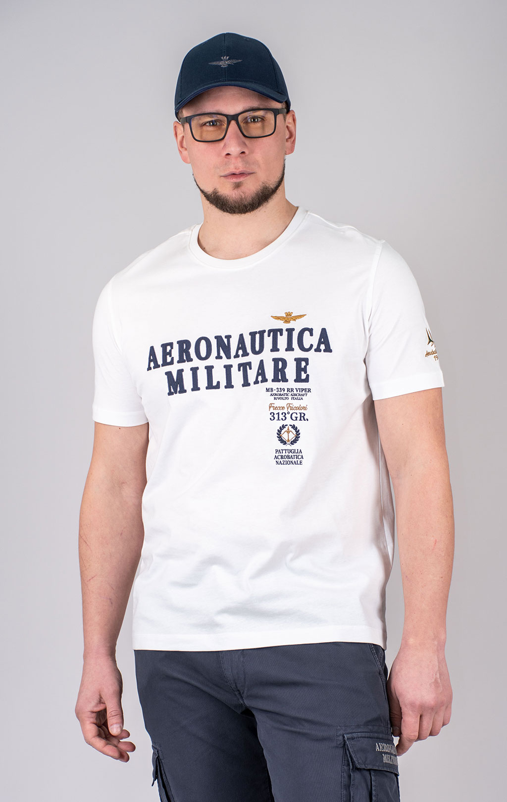 Футболка AERONAUTICA MILITARE SS 25 m/BD off white (TS 2401) 