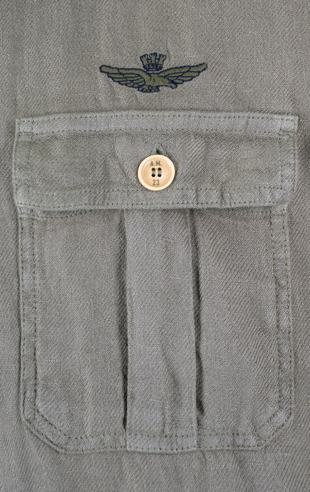 Рубашка AERONAUTICA MILITARE big size SS 26/IN lichen green (AC 0040) 