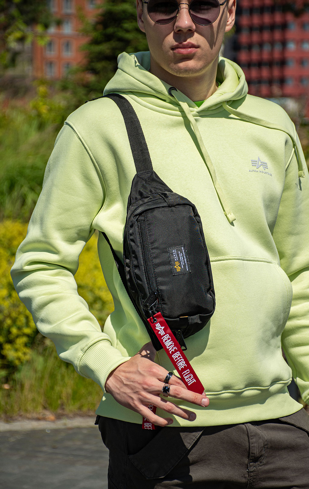 Сумка поясная ALPHA INDUSTRIES CREW WAIST BAG black 