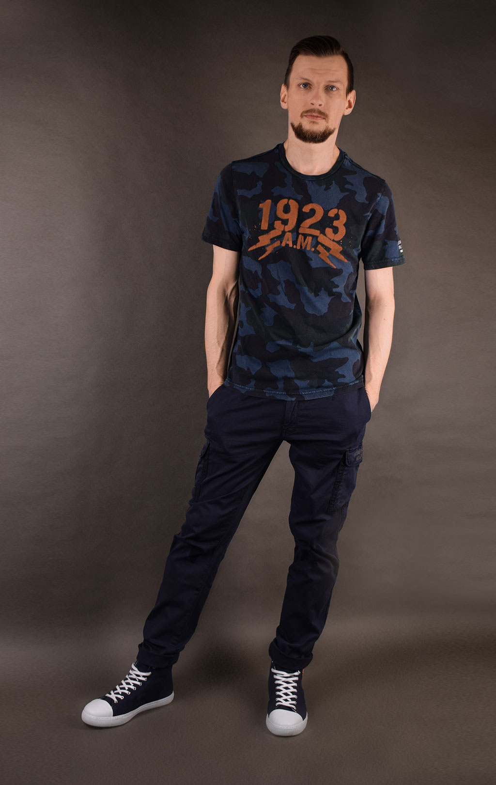 Футболка AERONAUTICA MILITARE SS19 camouflage blue (TS 1603) 