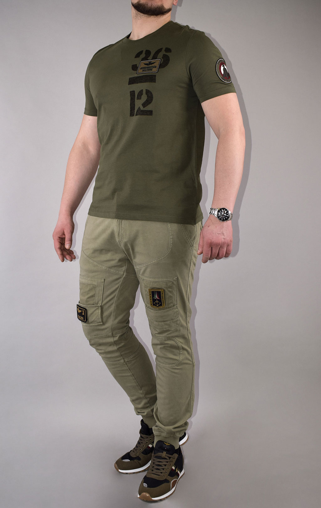 Футболка AERONAUTICA MILITARE SS 21/TR verde scuro (TS 1868) 