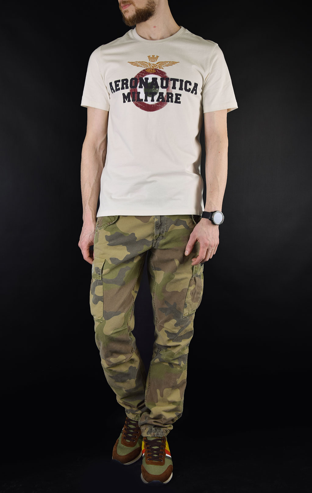 Футболка AERONAUTICA MILITARE SS 19/PT sabbia (TS 1617) 