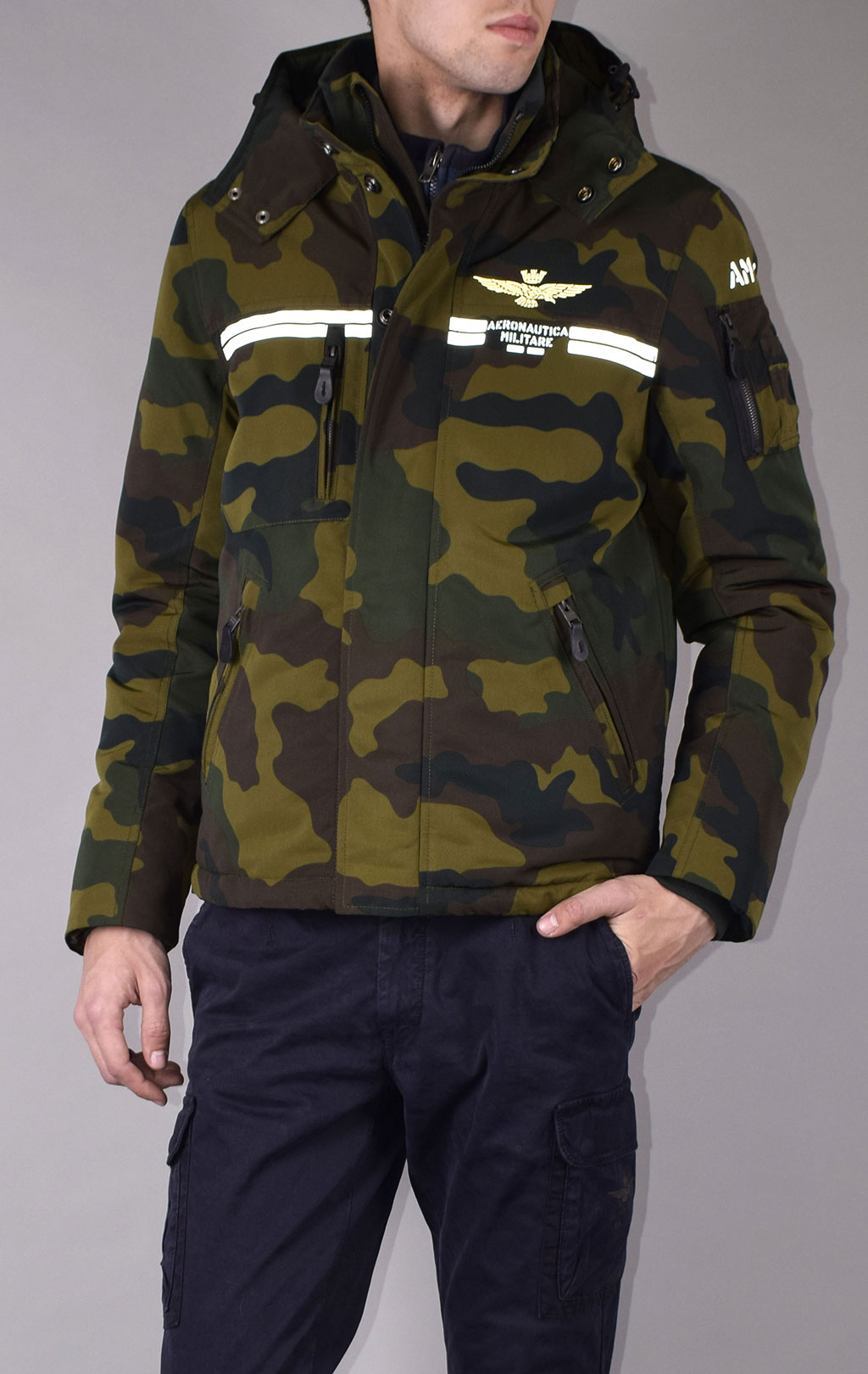 Куртка AERONAUTICA MILITARE FW 19/20 camouflage verde (AB 1798) 