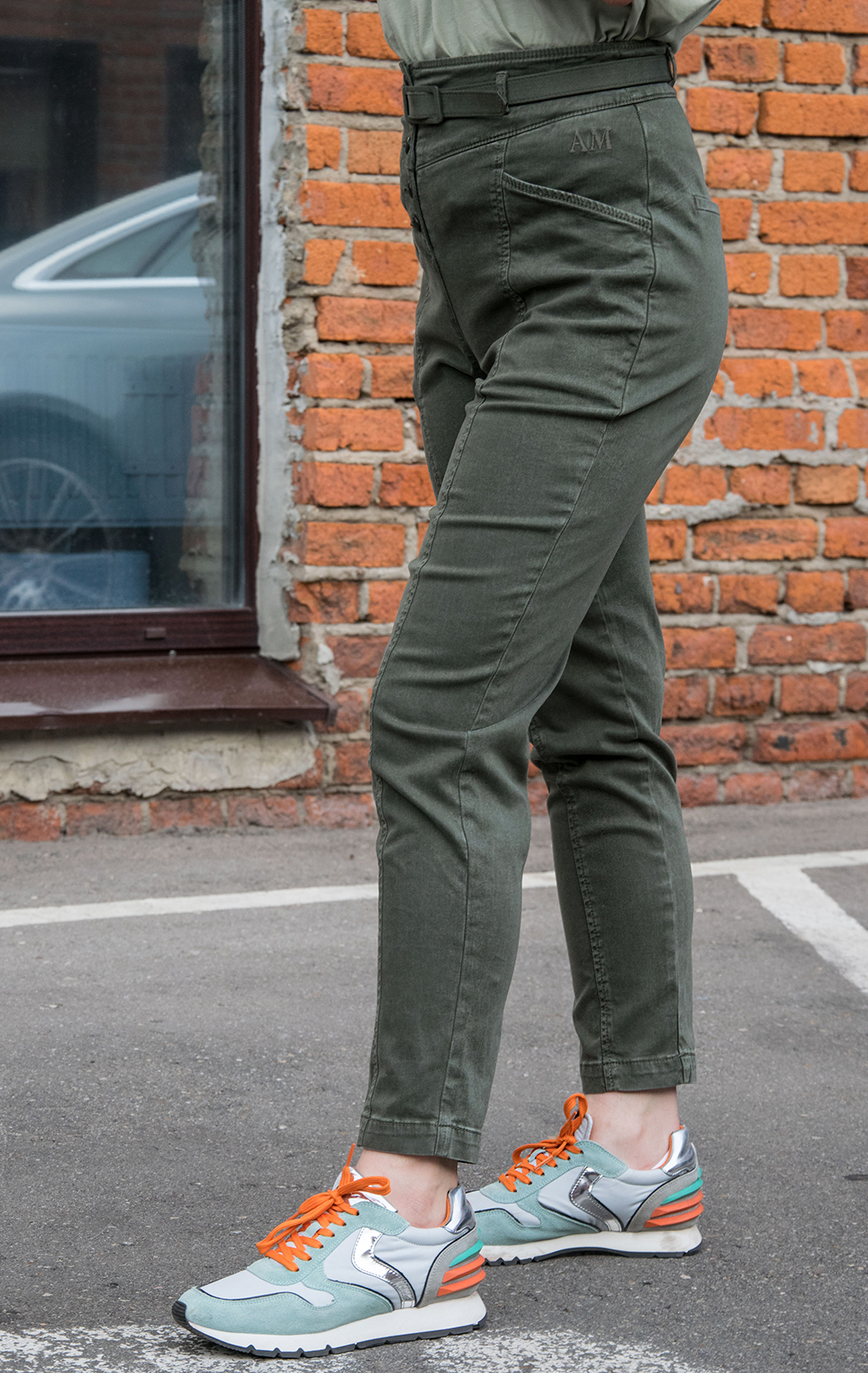Женские брюки-карго AERONAUTICA MILITARE FW 20/21/TR verde militare (PA 1423) 