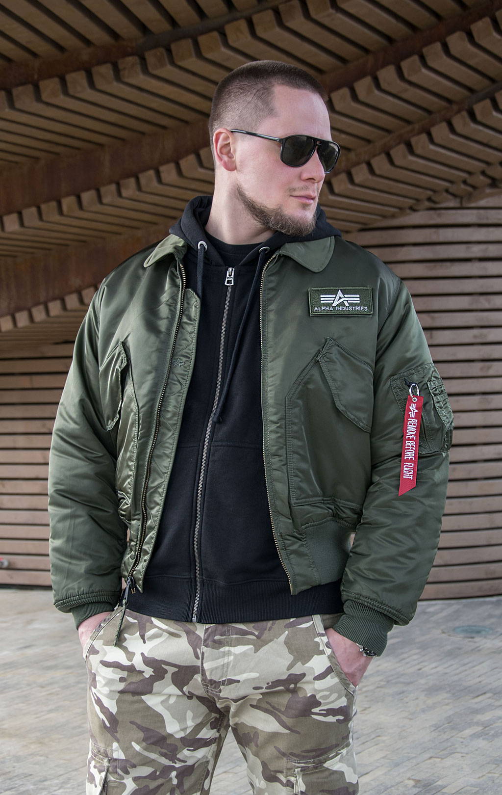 Куртка летная ALPHA INDUSTRIES CWU-45 dark olive 