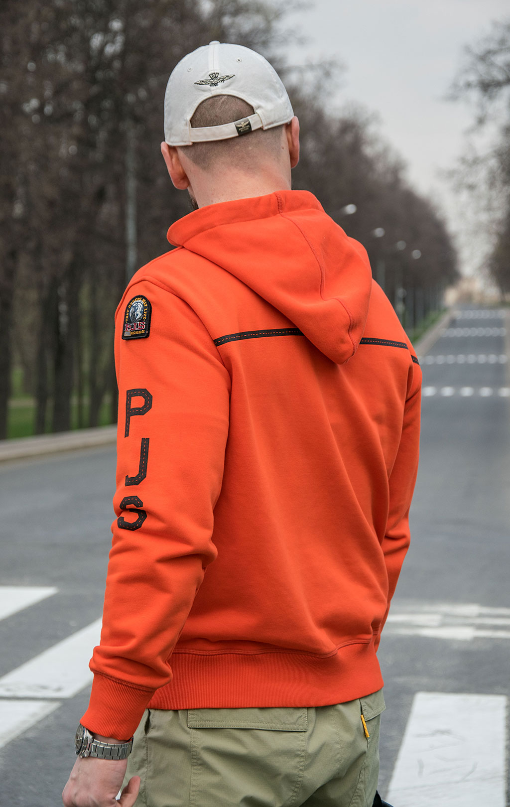 Толстовка с капюшоном PARAJUMPERS OVERLOD SS 23 carrot 