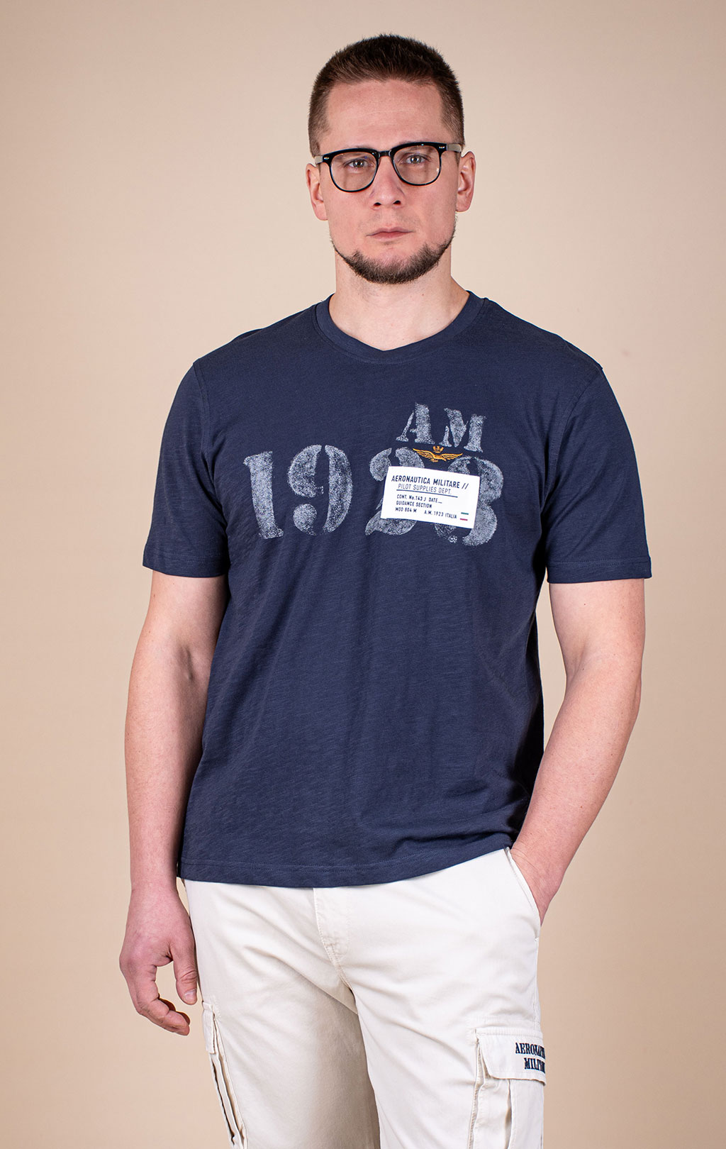 Футболка AERONAUTICA MILITARE big size SS 26/BD blue navy (TS 2524) 