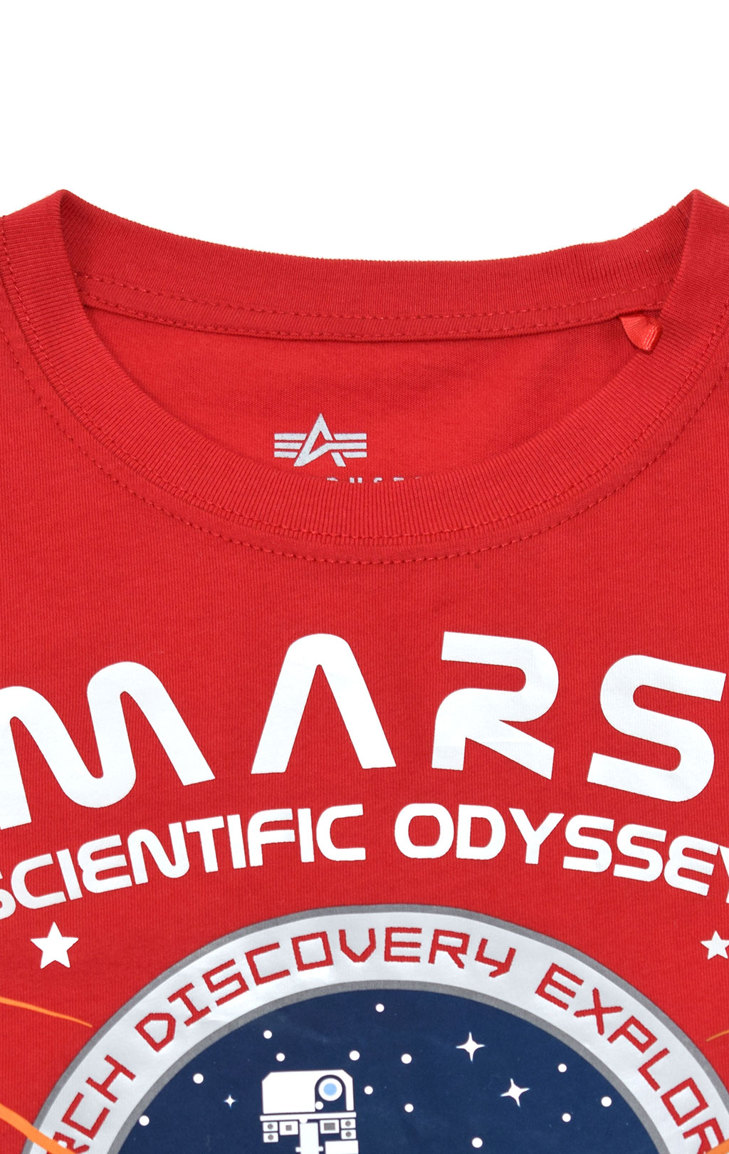 Детская футболка ALPHA INDUSTRIES NASA MISSION TO MARS T speed red 