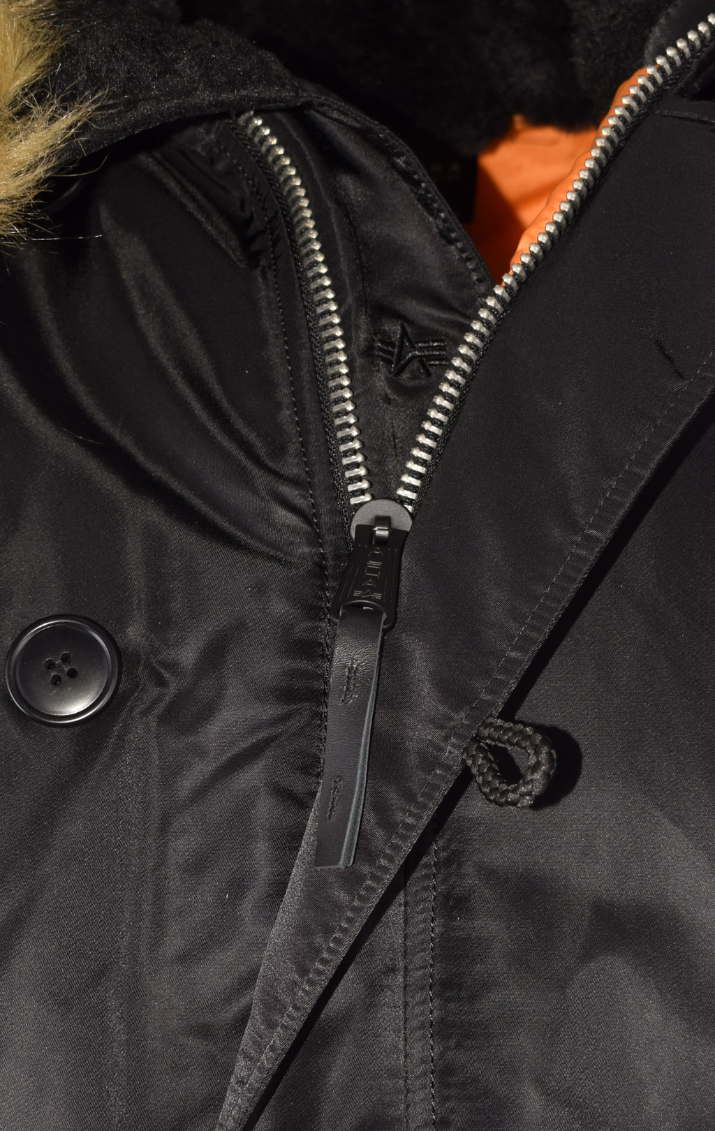 Аляска ALPHA INDUSTRIES SLIM FIT GEN-I big size N-3B black/orange 