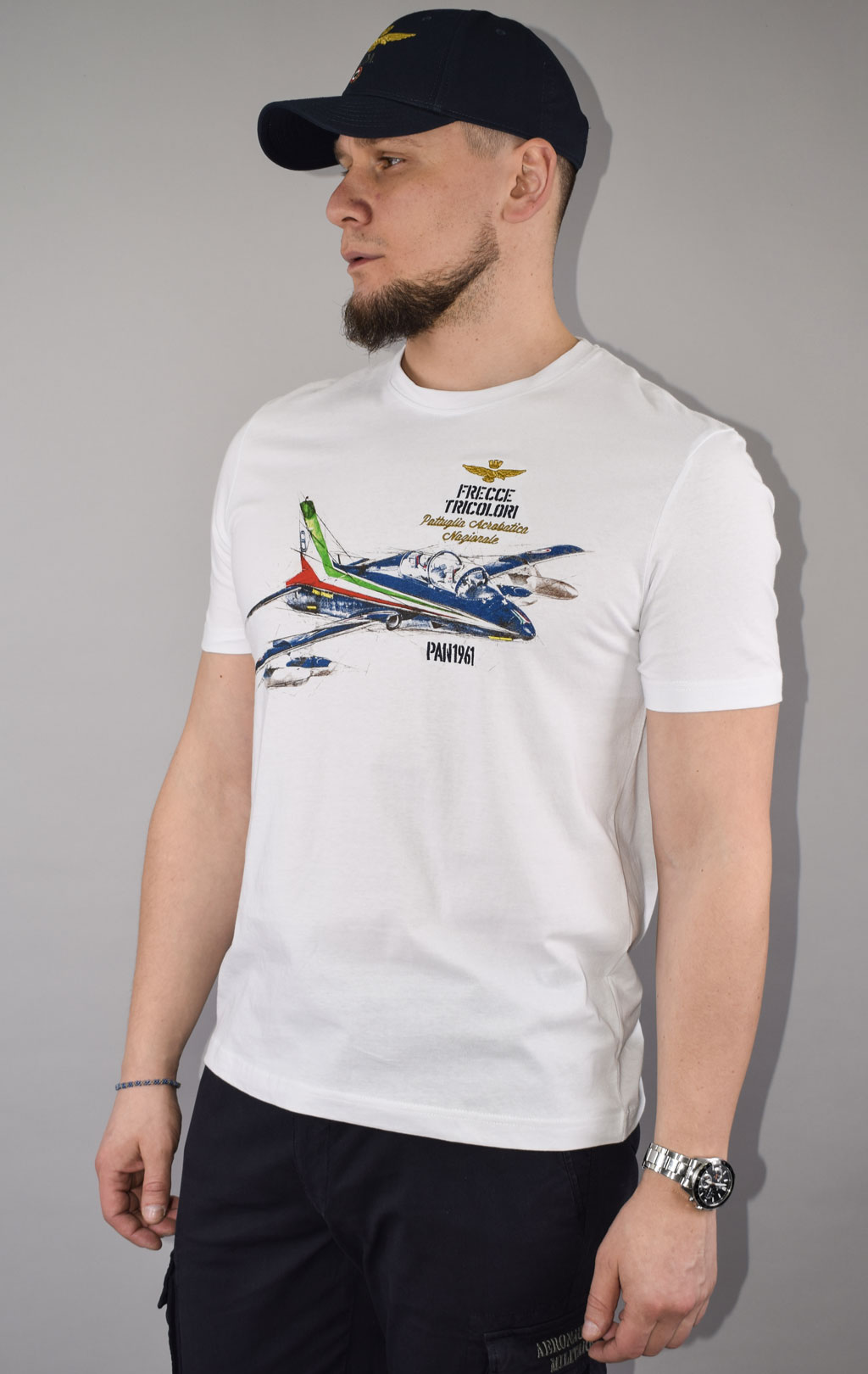 Футболка AERONAUTICA MILITARE SS 23/BD off white (TS 2080) 