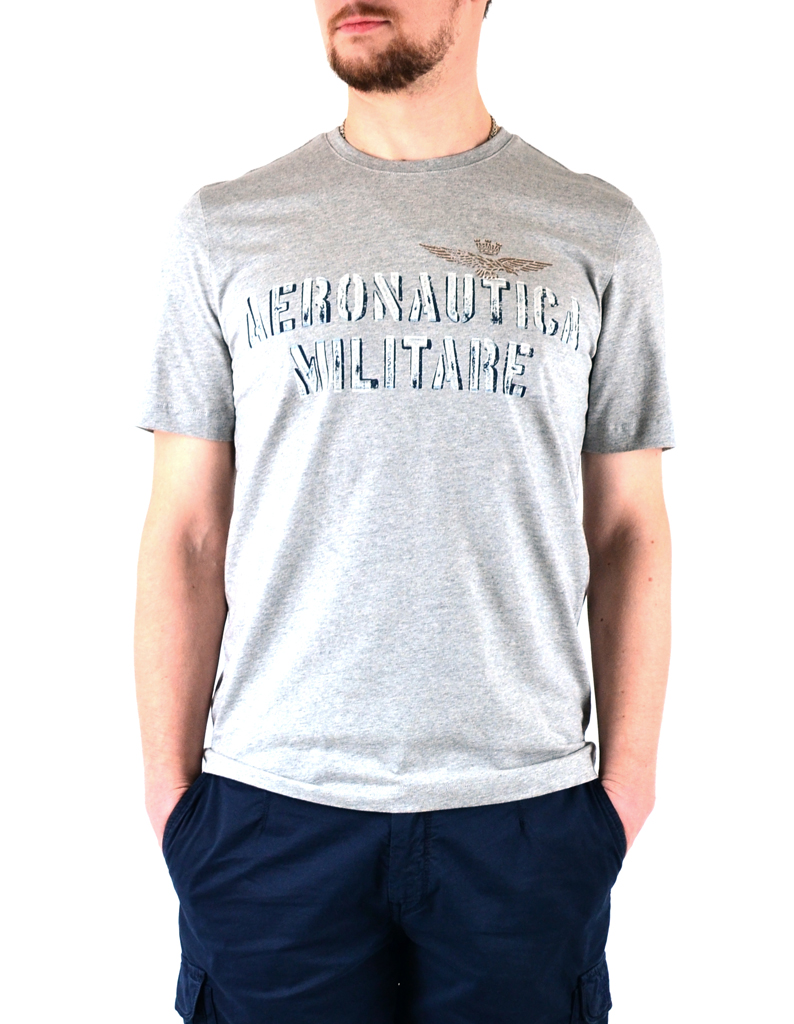 Футболка AERONAUTICA MILITARE grigio melange (TS 1473)