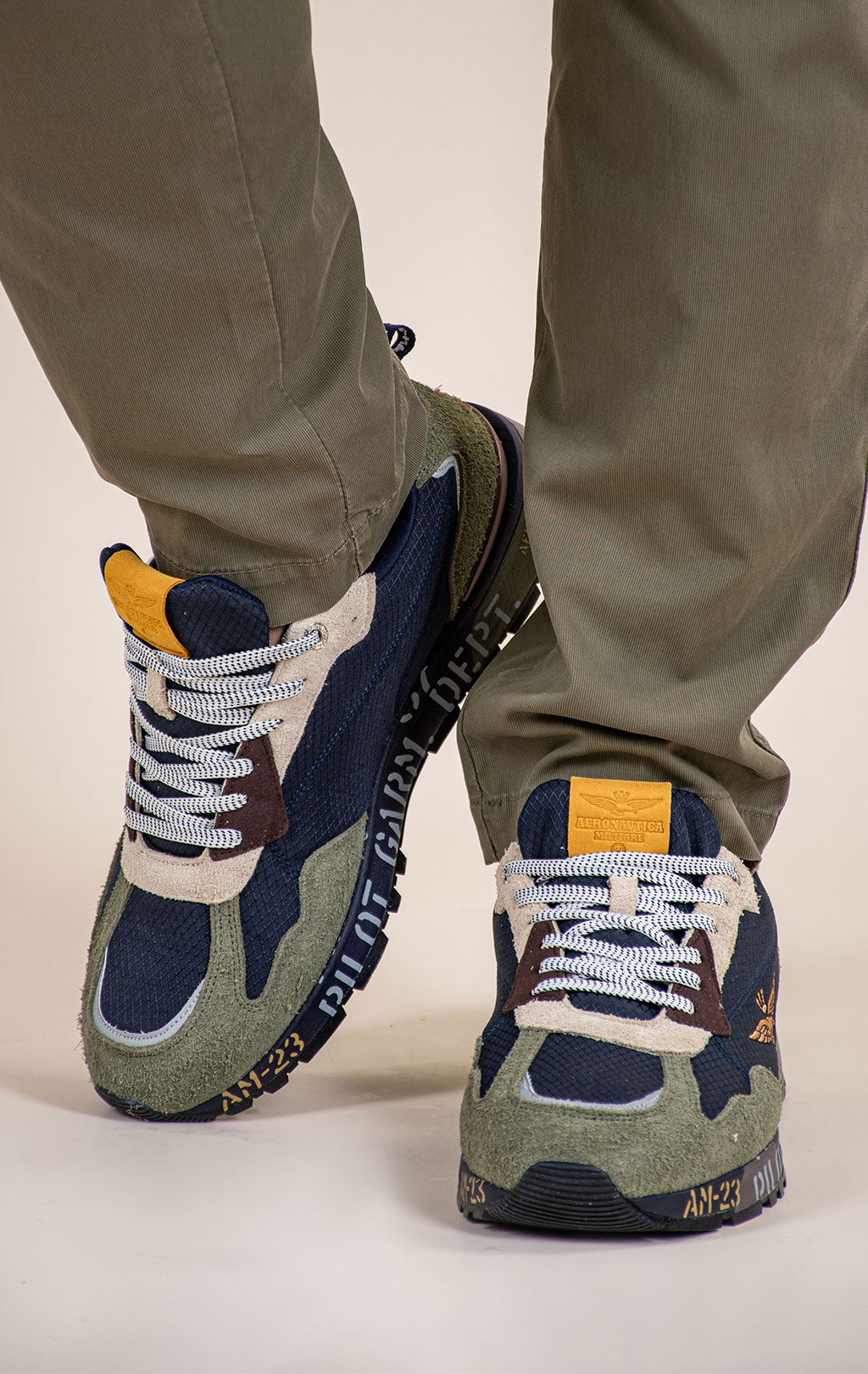 Кроссовки AERONAUTICA MILITARE (SC 0276) замша FW 26/27/CN verde/blue 