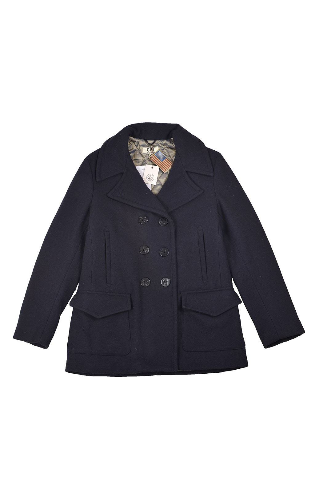 Женский бушлат морской COCKPIT Pea Coat navy (W28I002) 