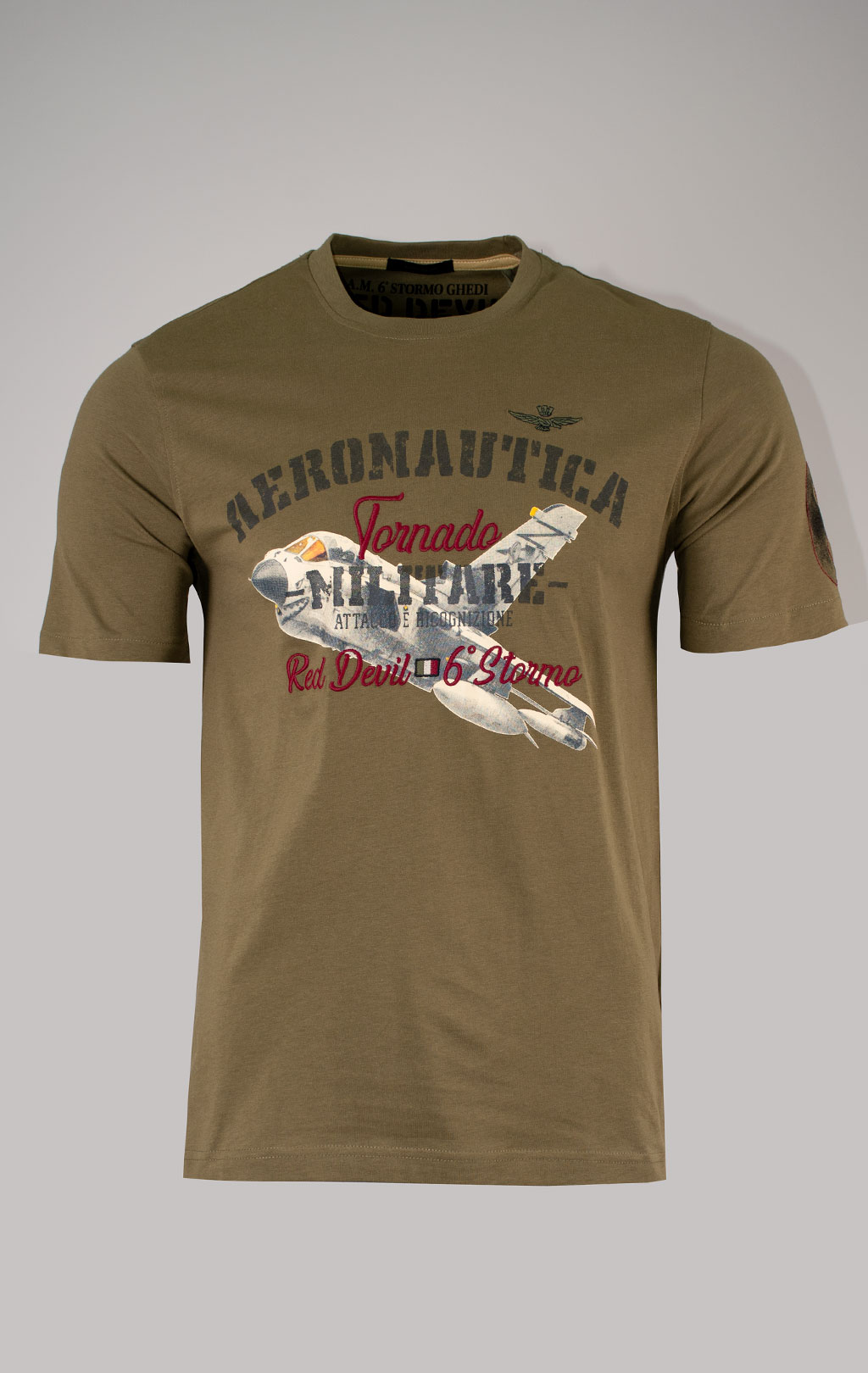 Футболка AERONAUTICA MILITARE SS 25 m/BD military olive (TS 2406) 