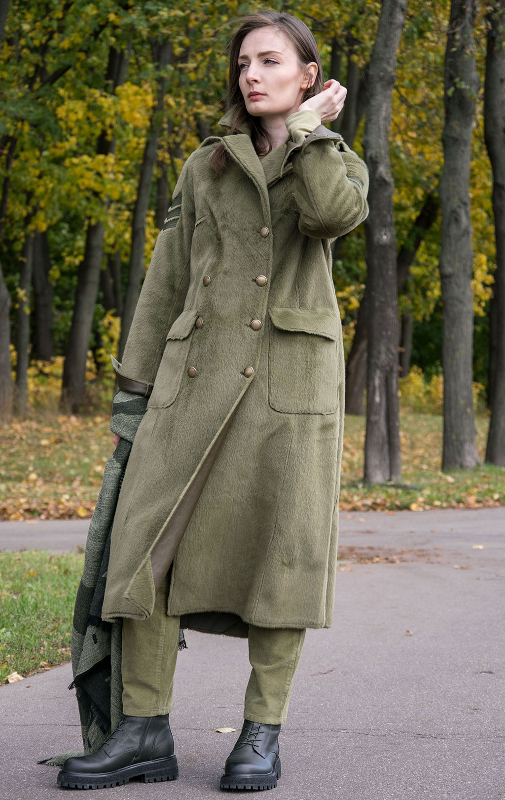 Женское пальто AERONAUTICA MILITARE FW 22/23 m/CN verde oliva (AB 2047 ...
