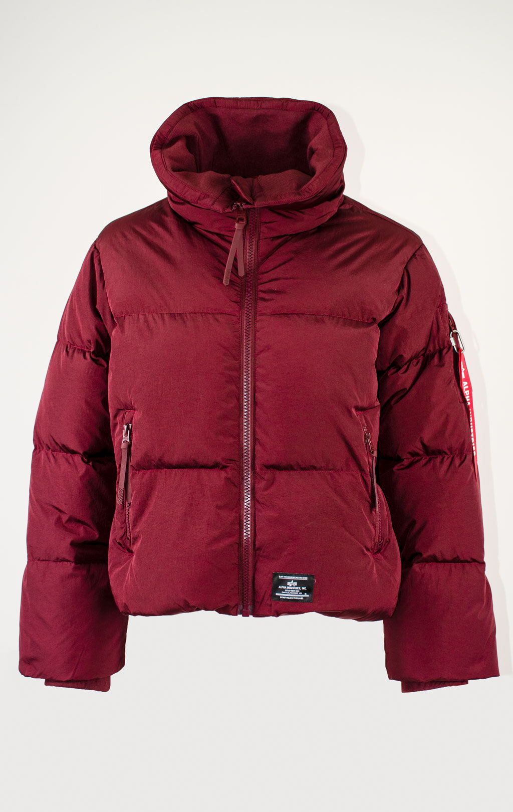 Женская куртка ALPHA INDUSTRIES SIERRA SHORT PUFFER FW 25/26 cedar red 
