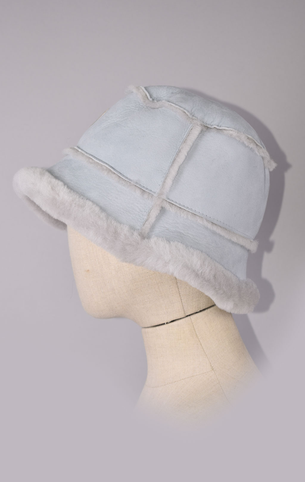 Женская панама PARAJUMPERS SHEARLING BUCKET HAT овчина FW 23/24 shark 