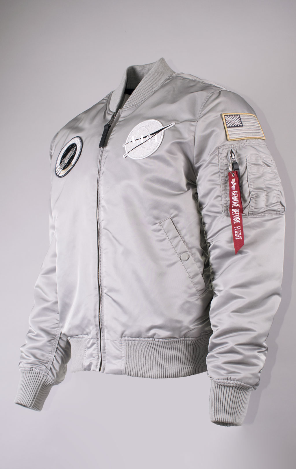 Бомбер ALPHA INDUSTRIES VF NASA MA-1 silver 