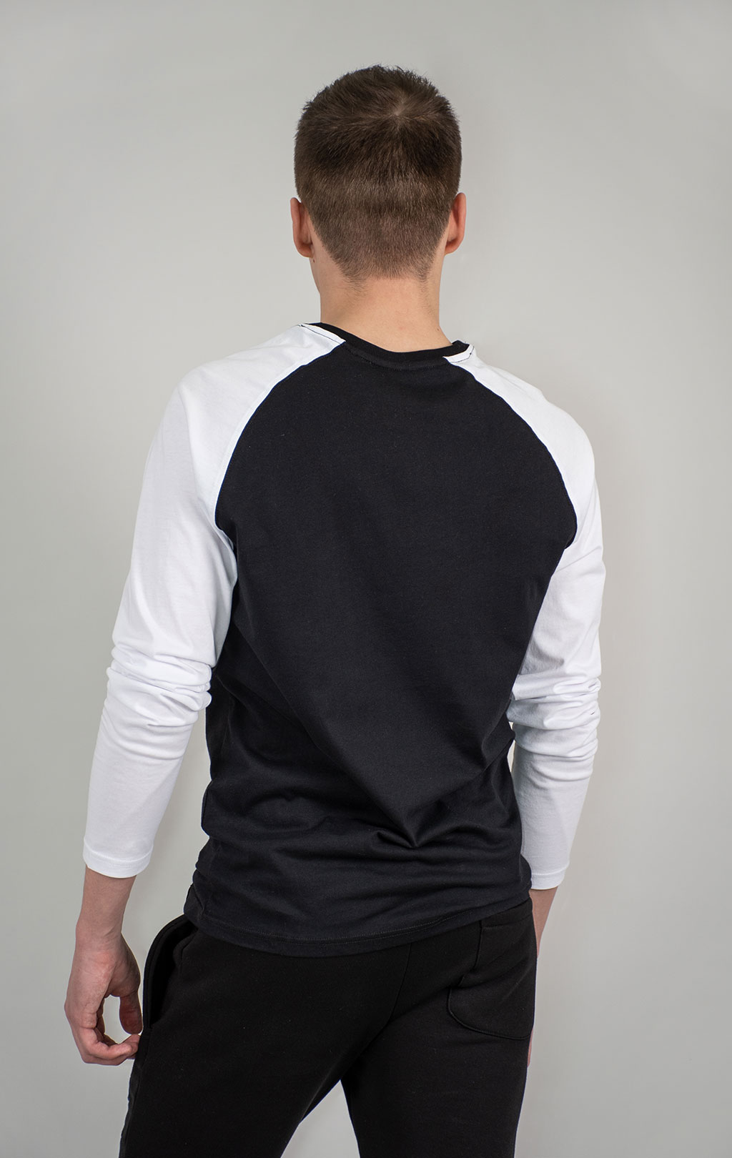 Лонгслив ALPHA INDUSTRIES BASIC LS black/white 