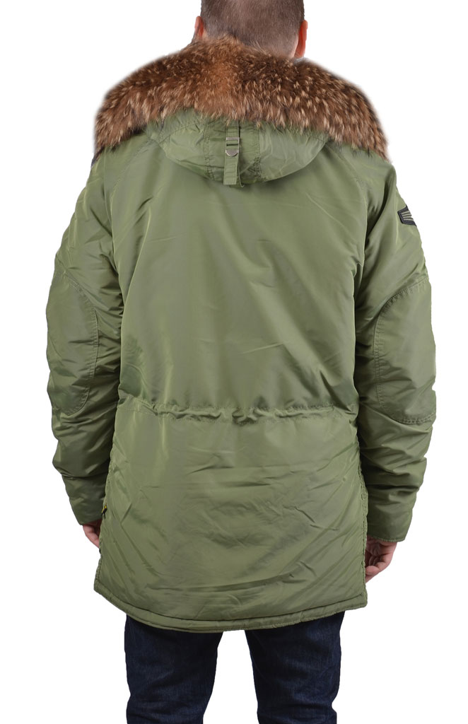 Аляска ALPHA INDUSTRIES INCLEMENT N-3B натур. мех green sage 