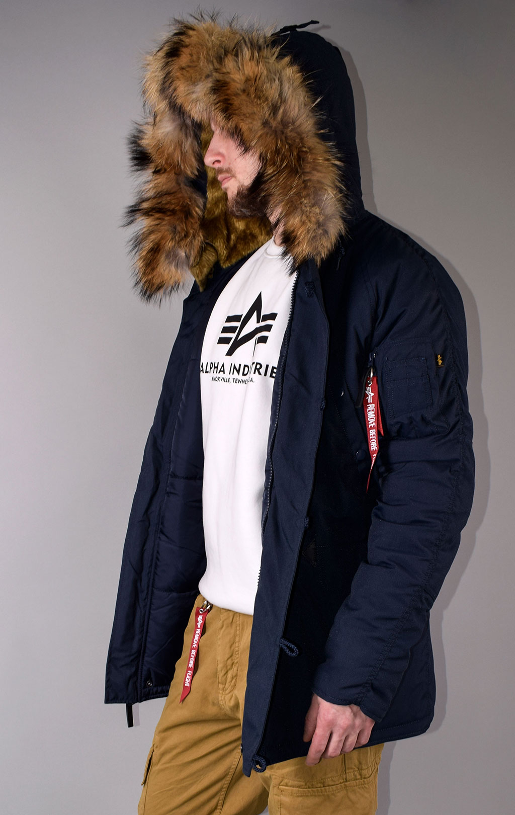 Аляска ALPHA INDUSTRIES EXPLORER натур. мех rep. blue 