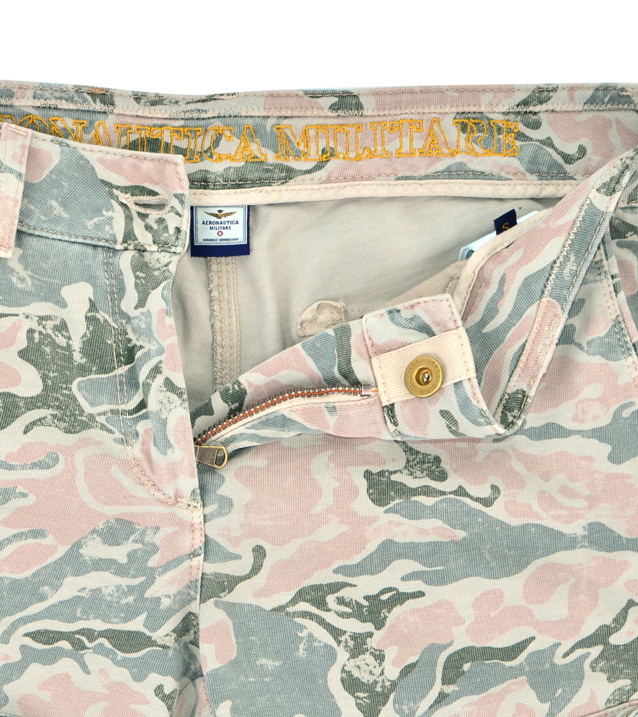 Женские брюки-карго AERONAUTICA MILITARE camouflage rosa (PF 692) 