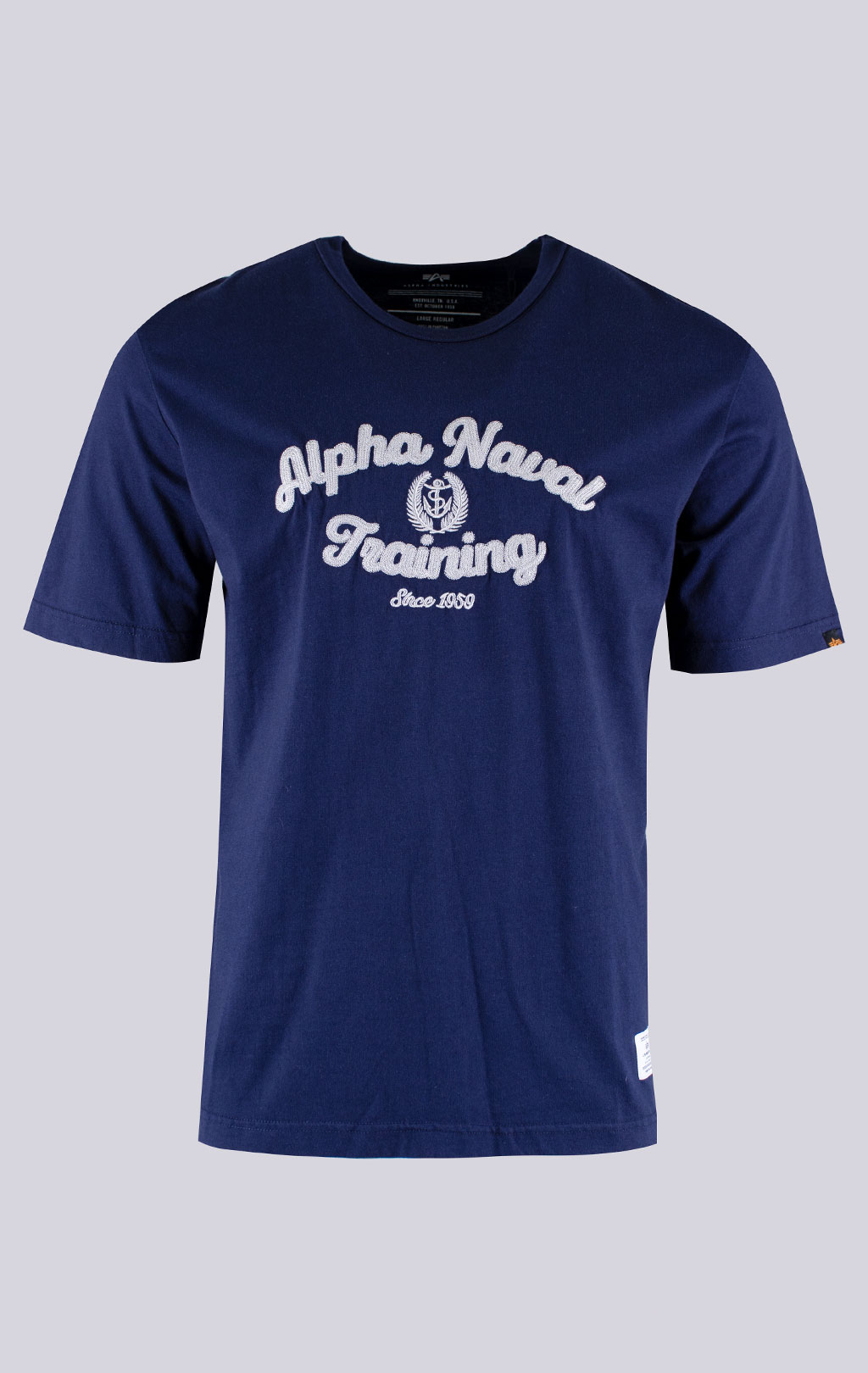 Футболка ALPHA INDUSTRIES ALPHA NAVAL TRAINING TEE SS 24 replica blue 