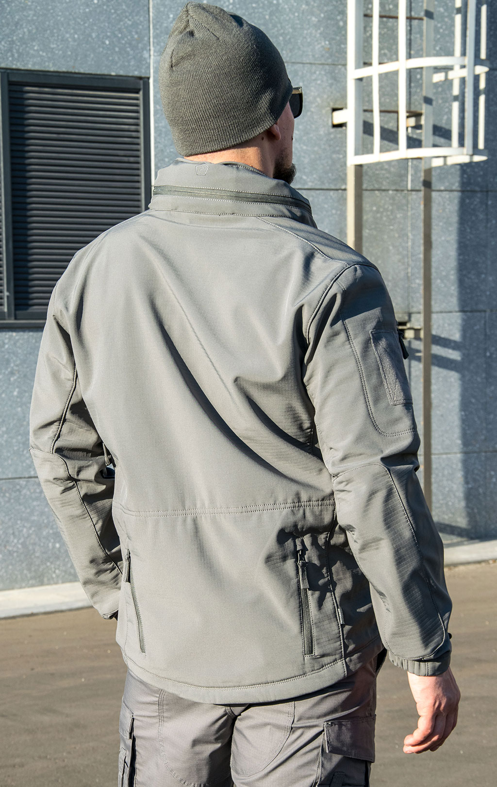 Куртка тактическая softshell Pentagon мембрана ARTAXES big size Soft Shell grey wolf 08011 