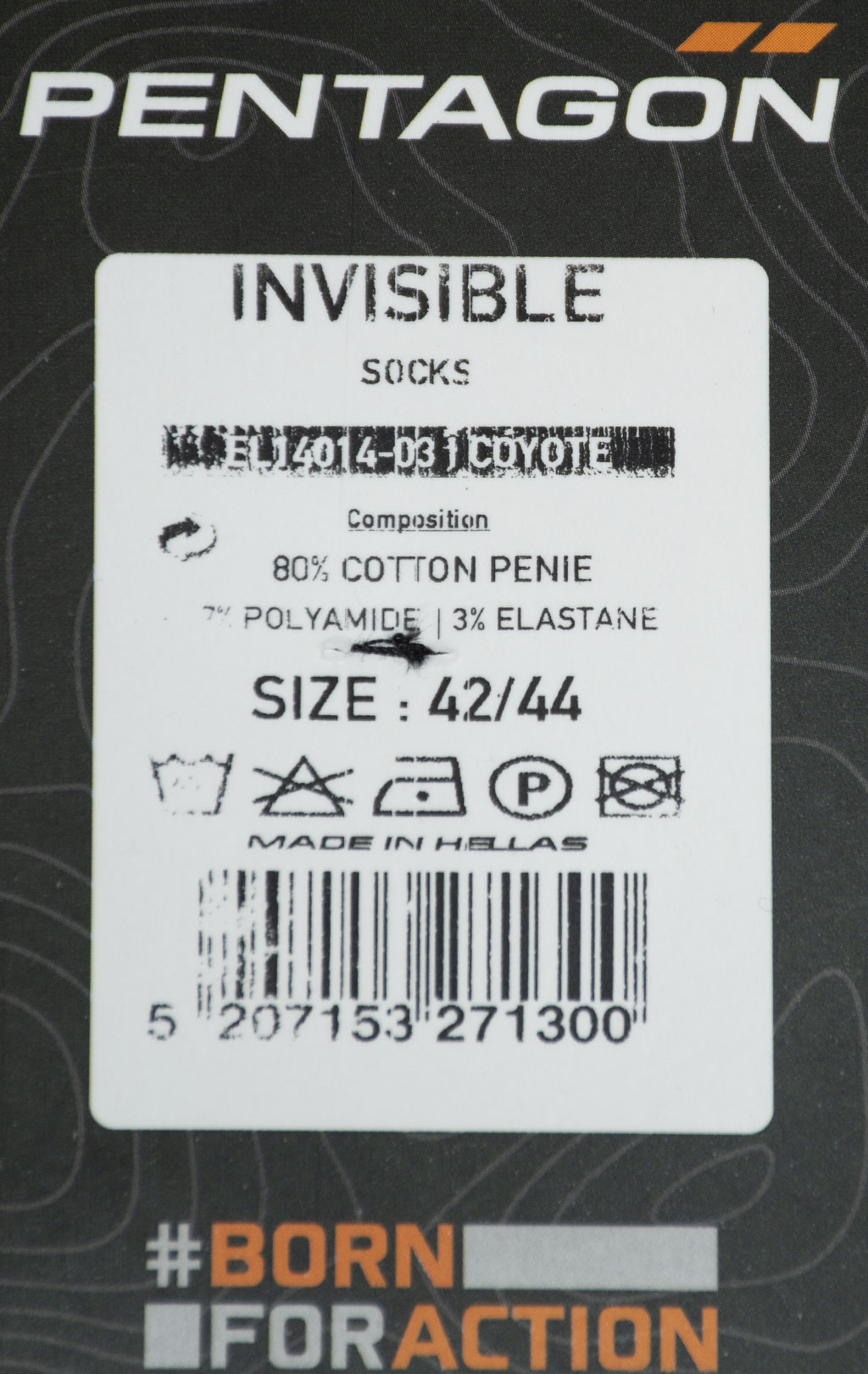 Носки низкие Pentagon INVISIBLE coyote 14014 
