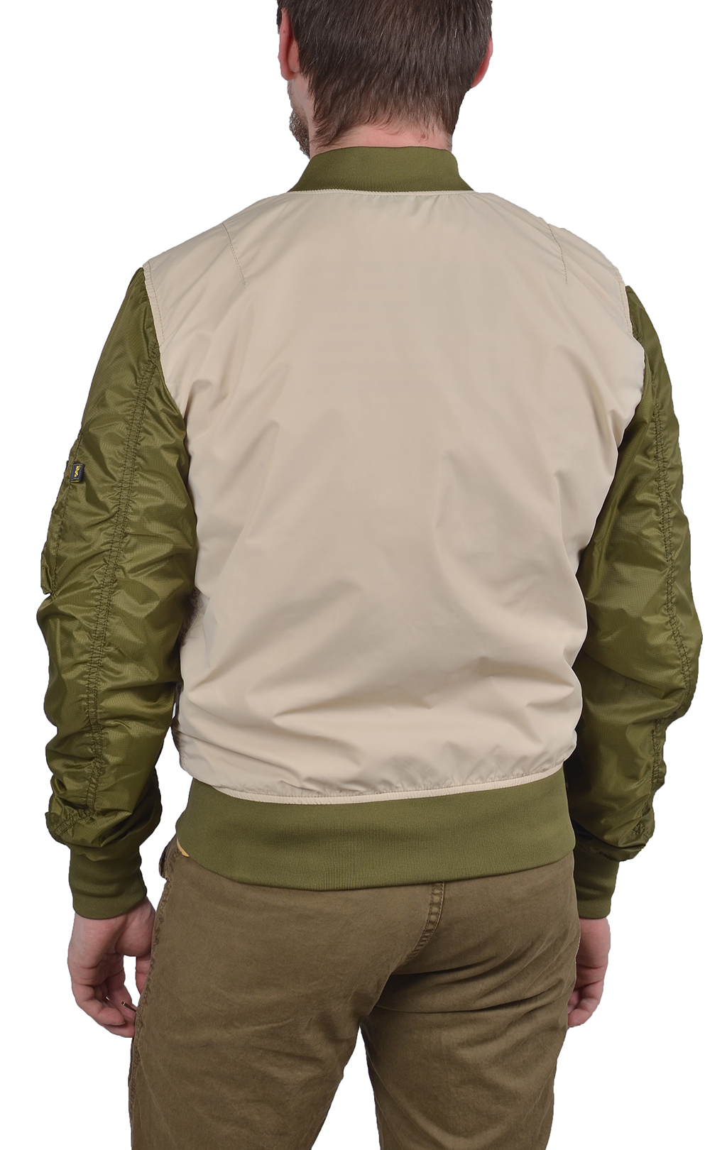 Ветровка ALPHA INDUSTRIES L-2B DRAGONFLY BLOOD CHIT vintage white/jungle green 