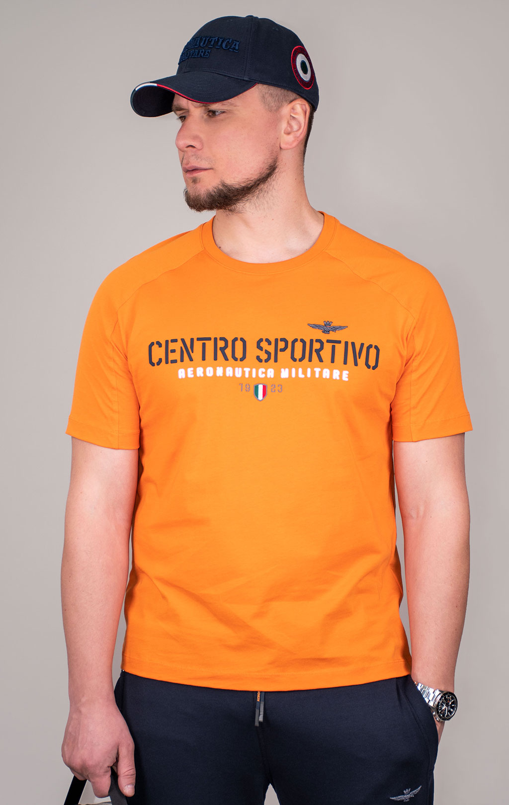 Футболка AERONAUTICA MILITARE SS 24/TR carrot orange (TS 2207) 