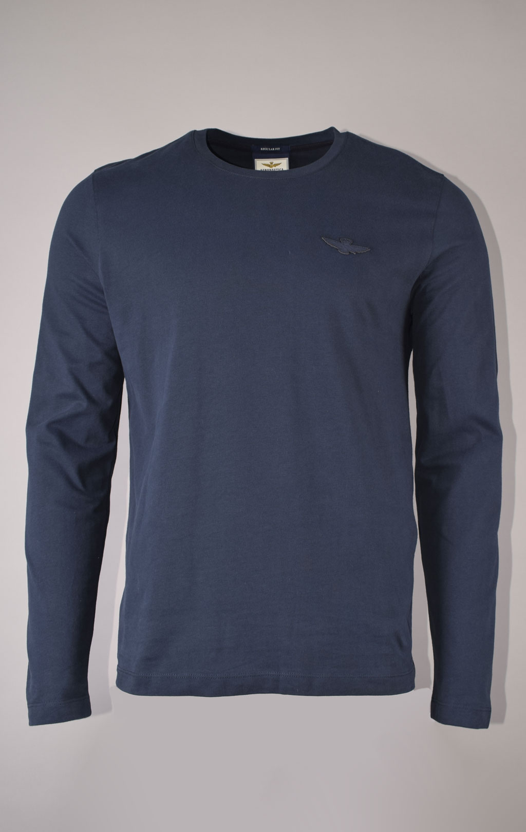 Лонгслив AERONAUTICA MILITARE big size FW 23/24/TR dark blue (TS 2141) 