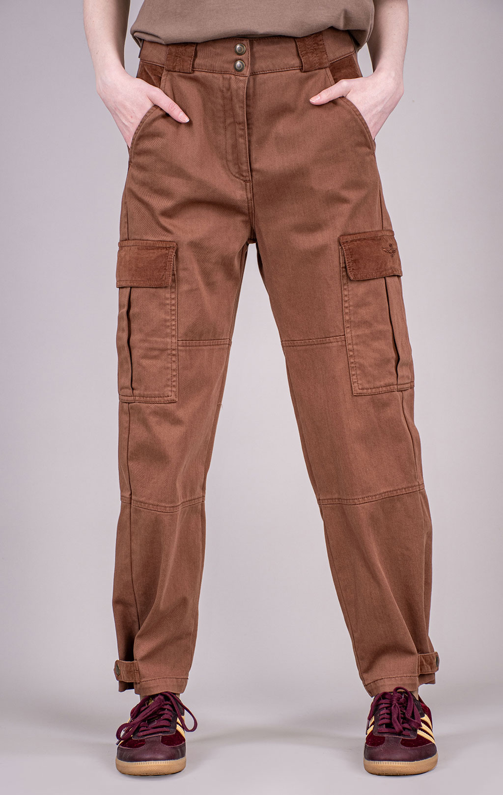 Женские брюки-карго AERONAUTICA MILITARE FW 23/24/AL tabacco (PA 1565) 
