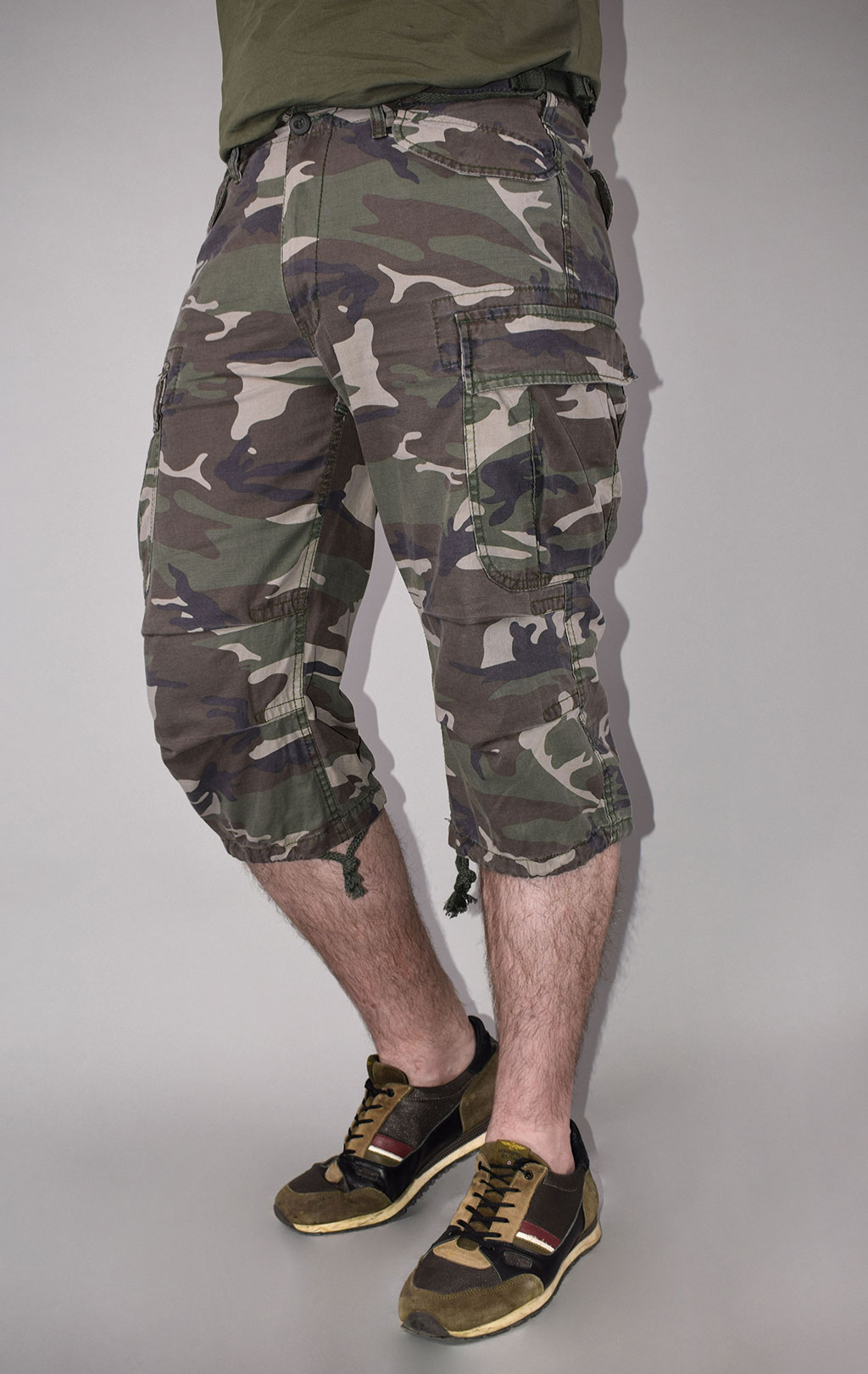 Шорты бриджи Surplus ENGINEER 3/4 VINTAGE camo woodland 